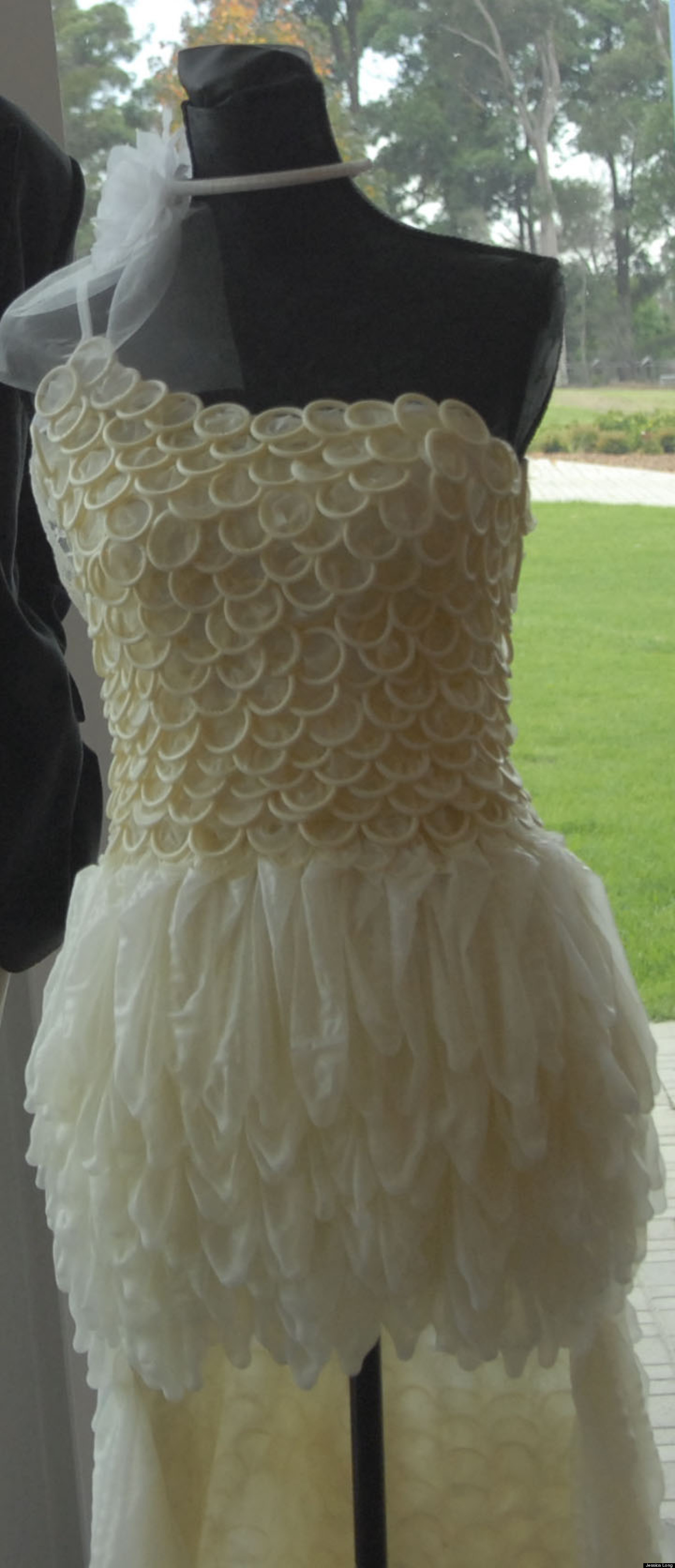 Condom Dress Wedding Gown Created For Chlamydia Awareness