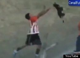 'One Of The Worst Acts Of Animal Abuse Ever Seen On A Football Pitch': Argentinian Footballer Sent Off For Hurling Dog Off Pitch