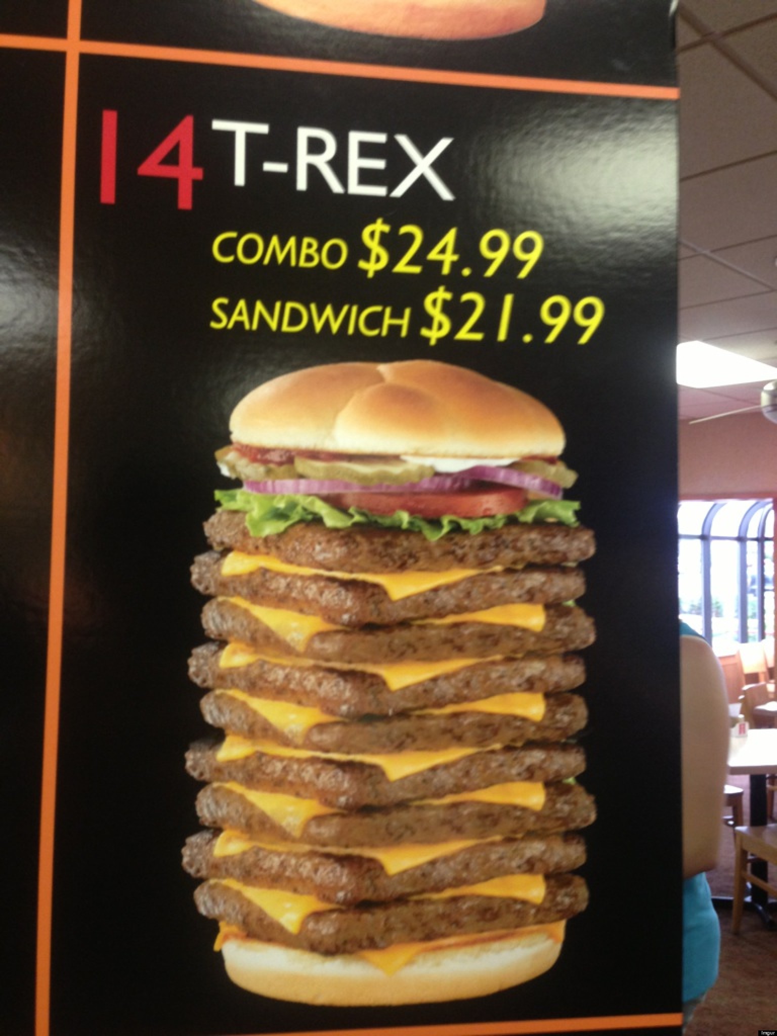Wendy's 'TRex' Burger Features 9 Patties And Odd Origin Story (PHOTO