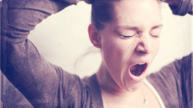 yawning