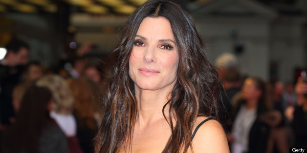 Sandra Bullock Bares Bra In Backless Dress At Movie Premiere (photos)