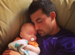 Dad Baby Sleeping