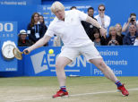 Boris Johnson Playing Tennis