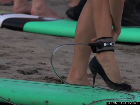 WATCH: Women Surf In High Heels And Make Us Feel Inadequate