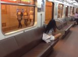 St Petersburg Metro Train Doors Open