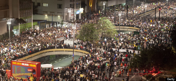 Protests Rage In Brazil's Largest City