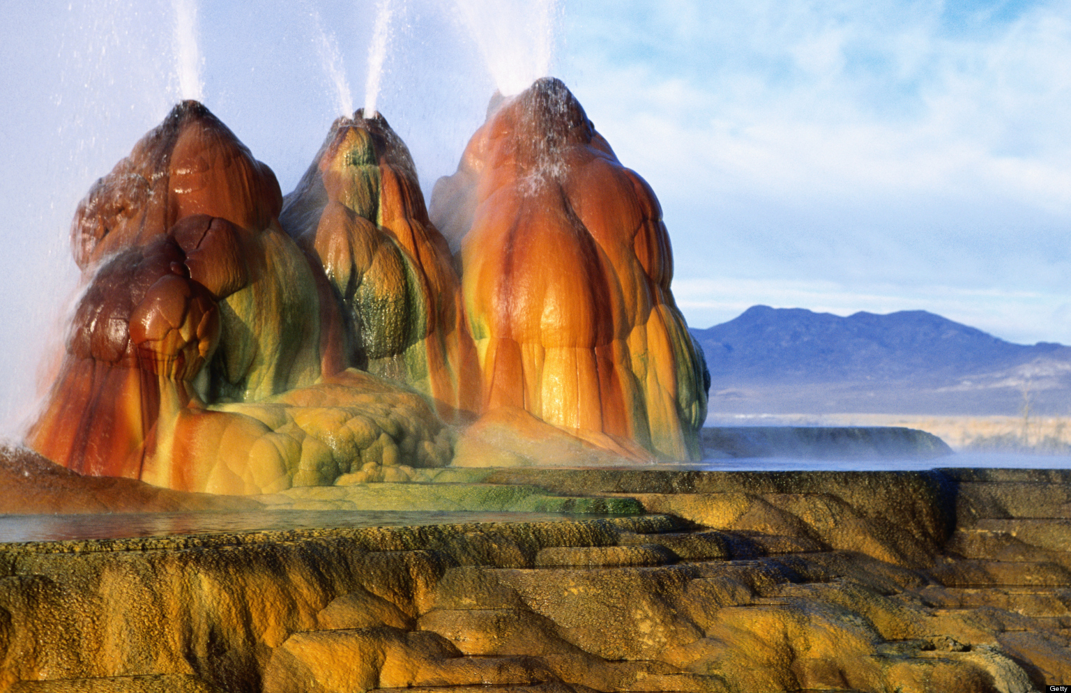 The World's Most Amazing Places Fly Geyser HuffPost