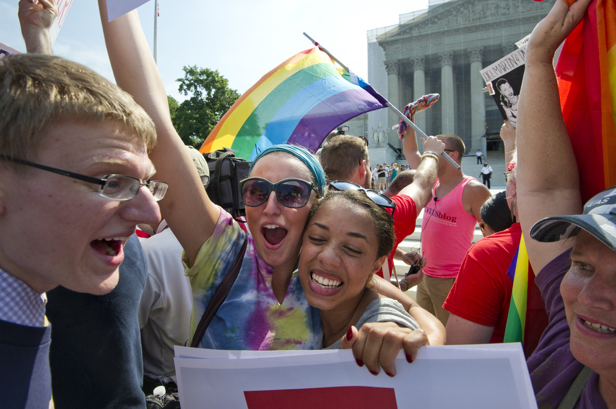 Supreme Court Same Sex Marriage Rulings Draw Demonstrators To