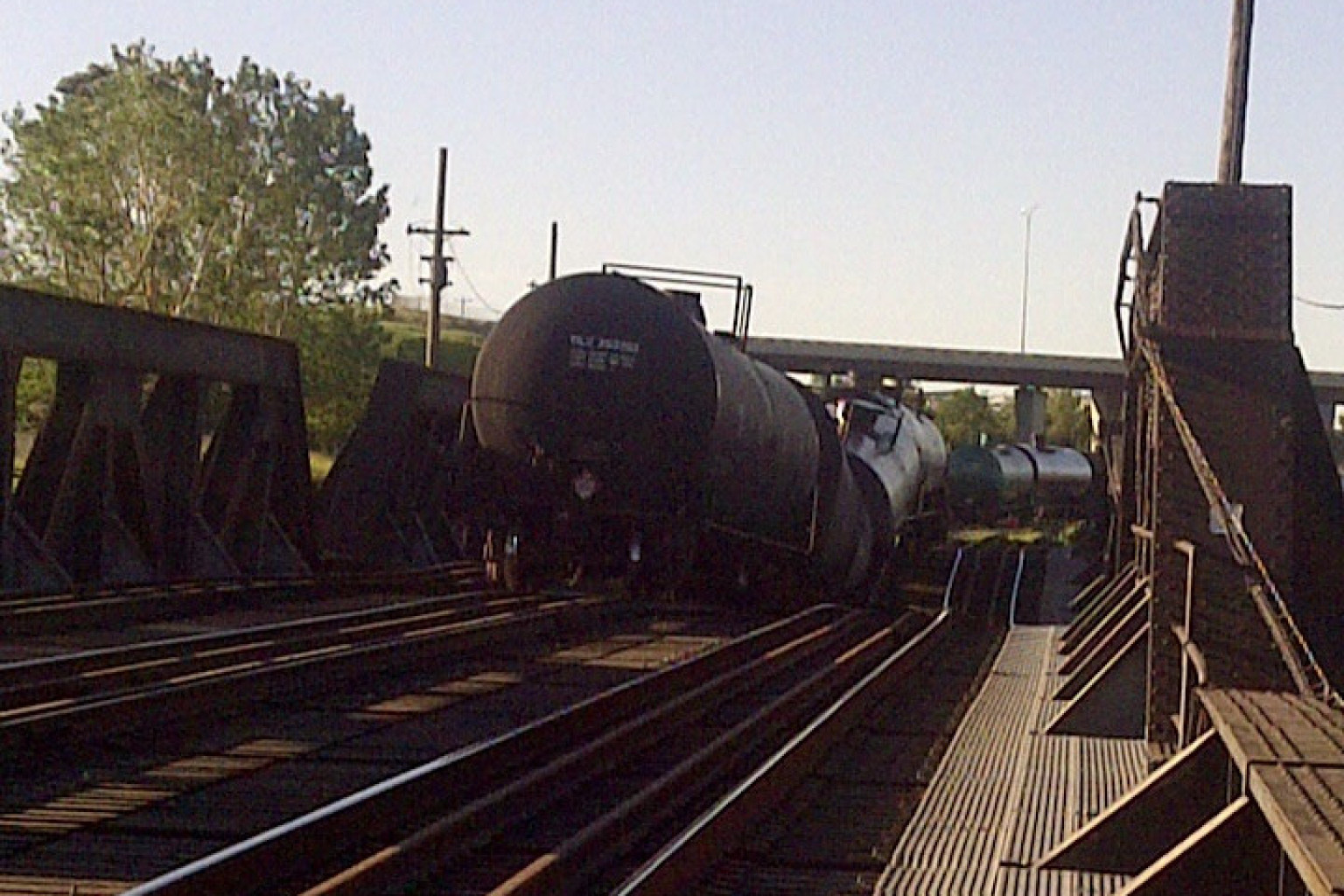 Train Derails In Calgary On Bridge, Carries Petroleum Product