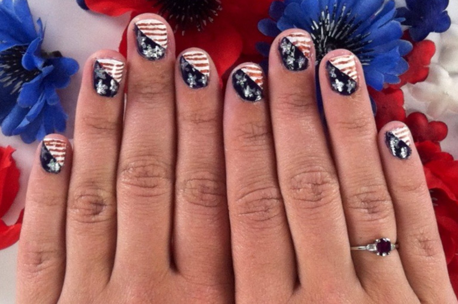 Stars and Stripes Nails - wide 6