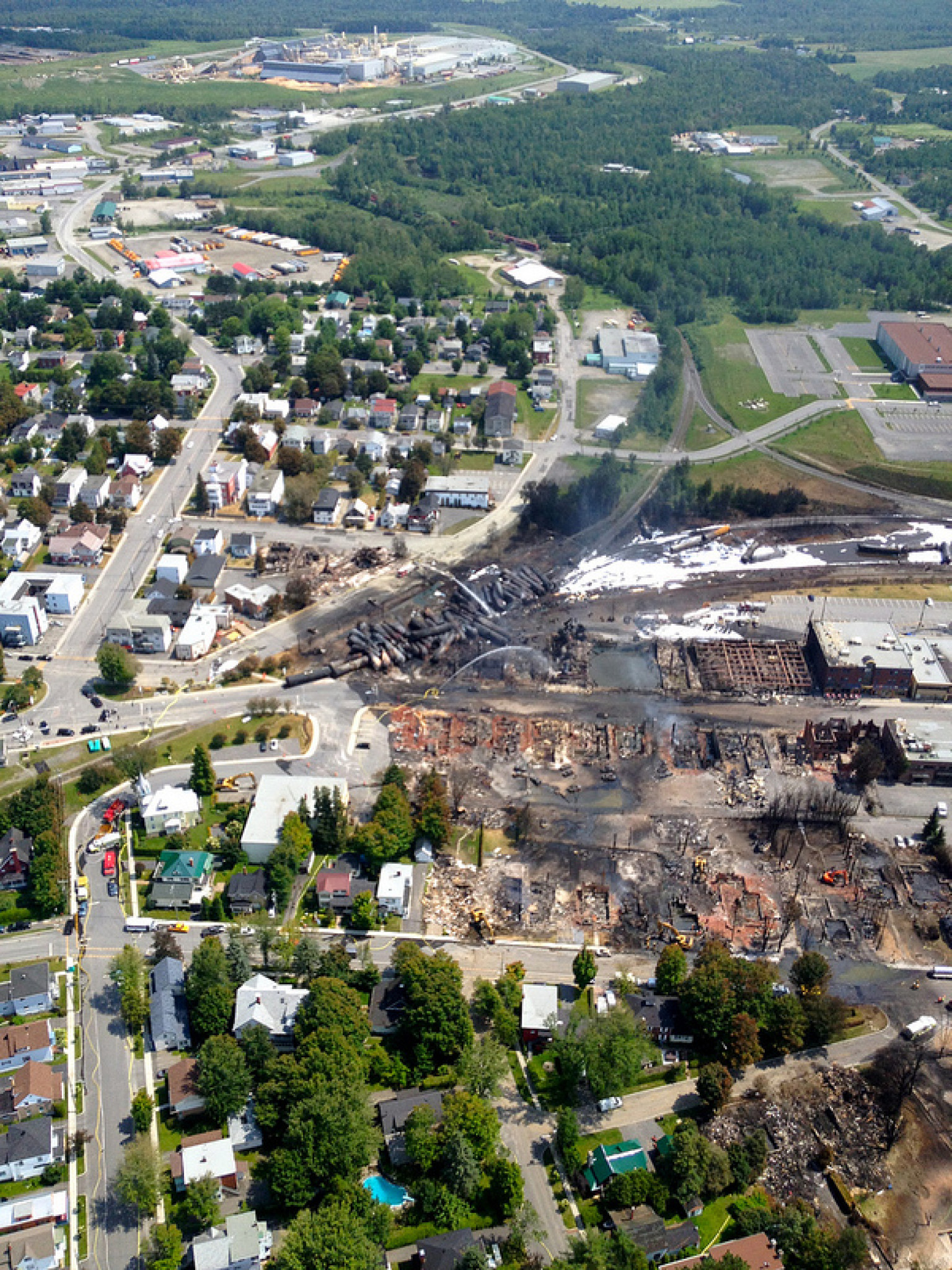 Lac Megantic Photos Show Explosion And Fire Damage From Above