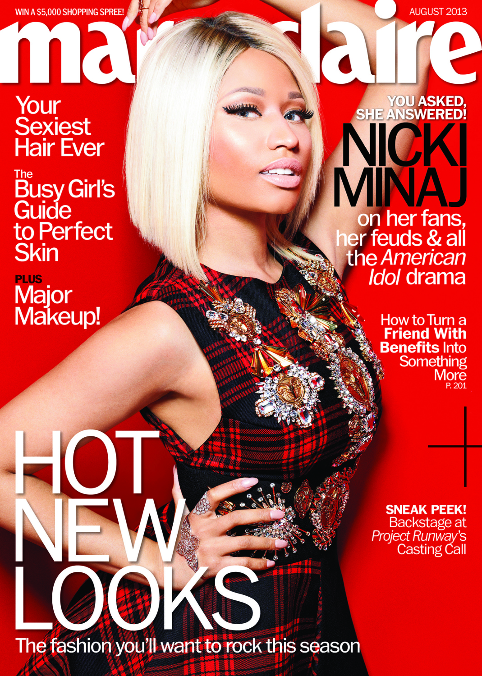 Nicki Minaj Marie Claire Cover Rapper Finally Gets The Punk Look Right