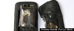 Galaxy S3 Melted Exploded Phone