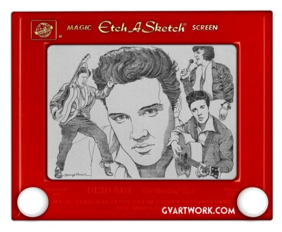 Simple Famous Etch A Sketch Drawings with Realistic