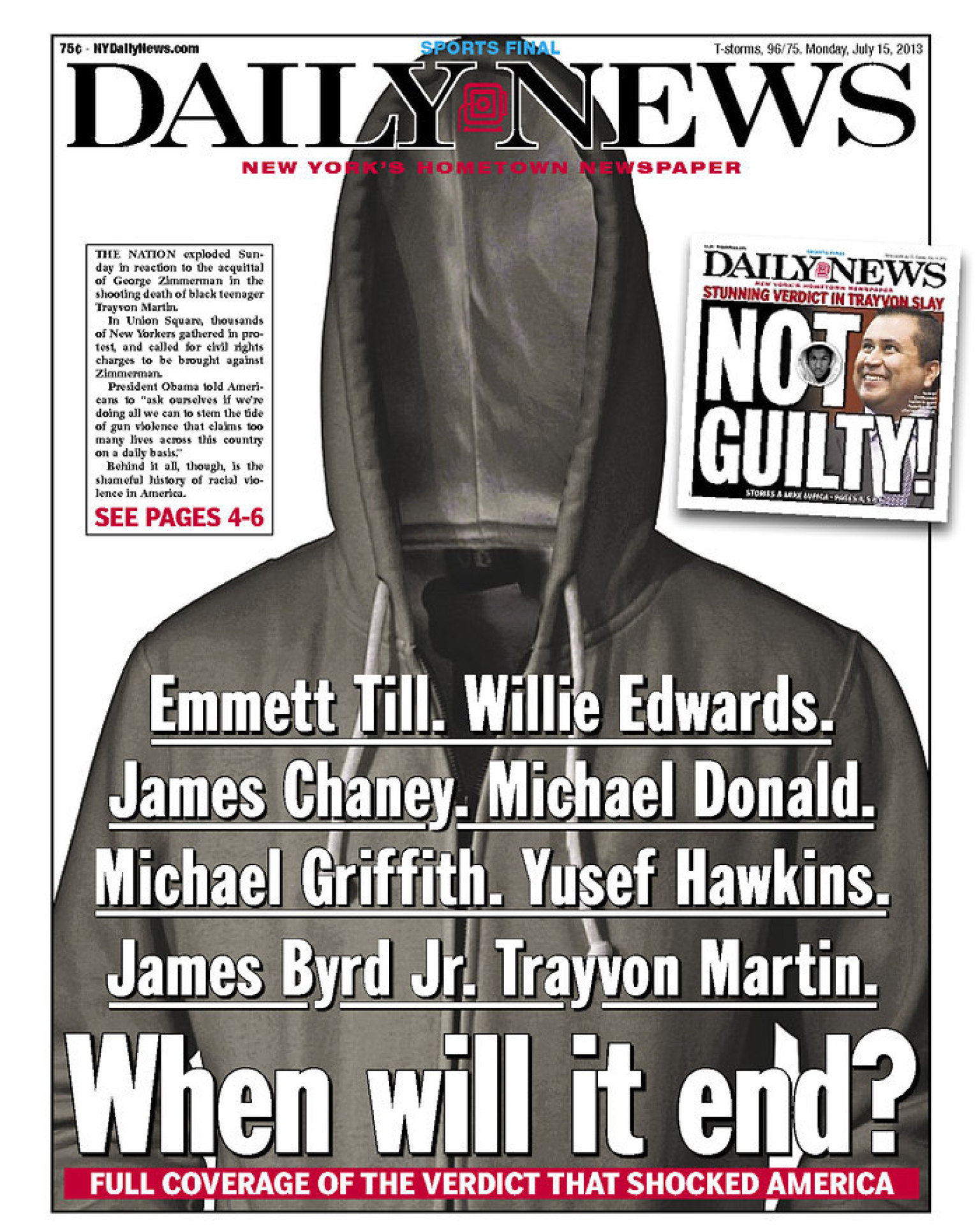 NY Daily News' Powerful Trayvon Martin Front Page (PHOTO) | HuffPost1536 x 1920