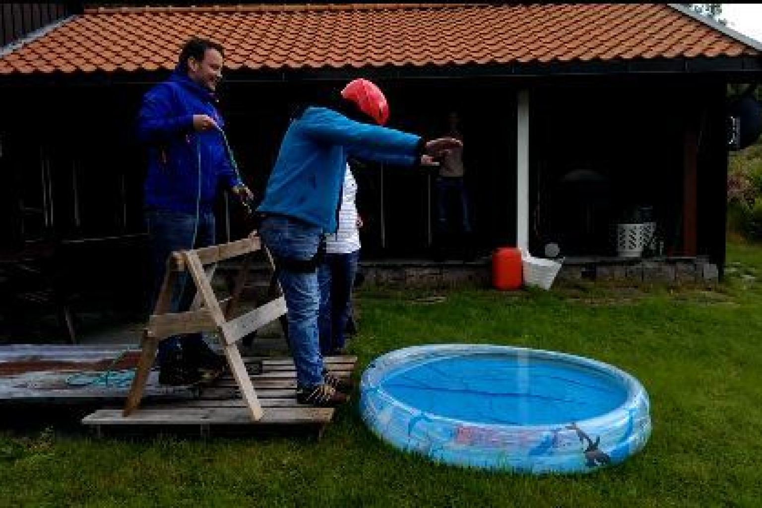 Bungee Jumping Prank Bachelor Party Makes Groom Dive Into A Kiddie Pool
