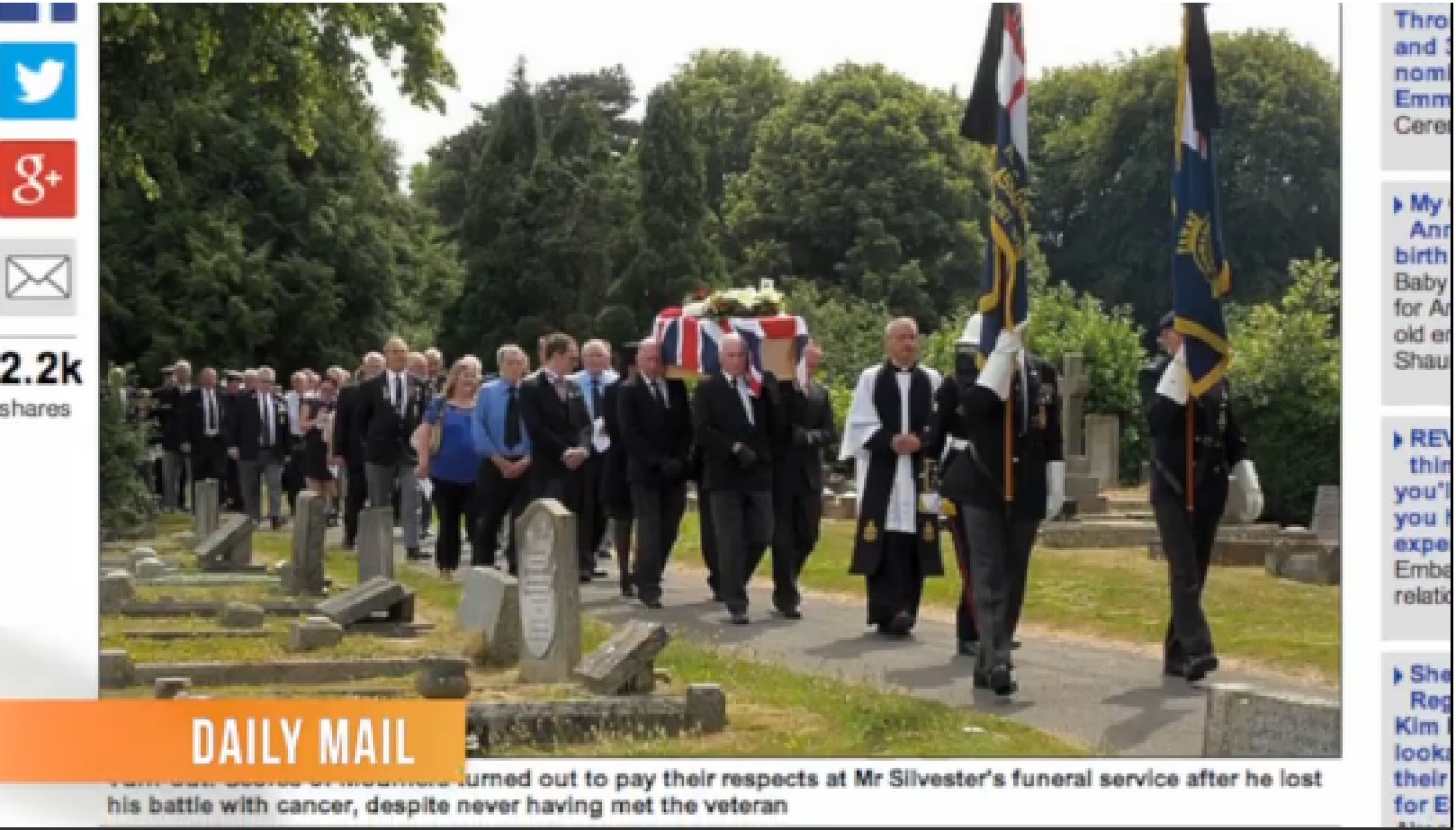 Veteran's Funeral Packed After Facebook Group Posts Tragic Detail