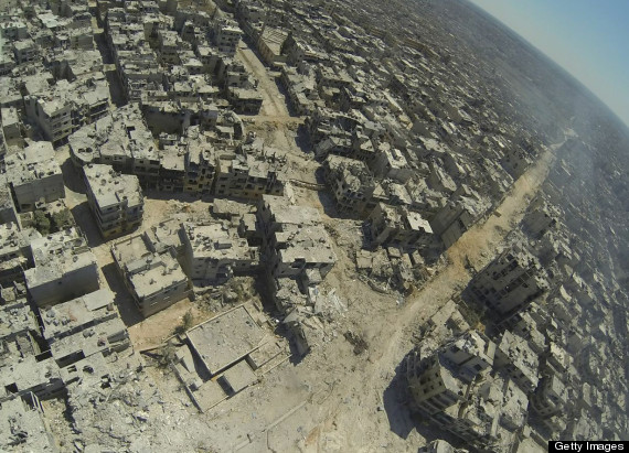 homs alkhalidiyah syria neighbourhood destroyed