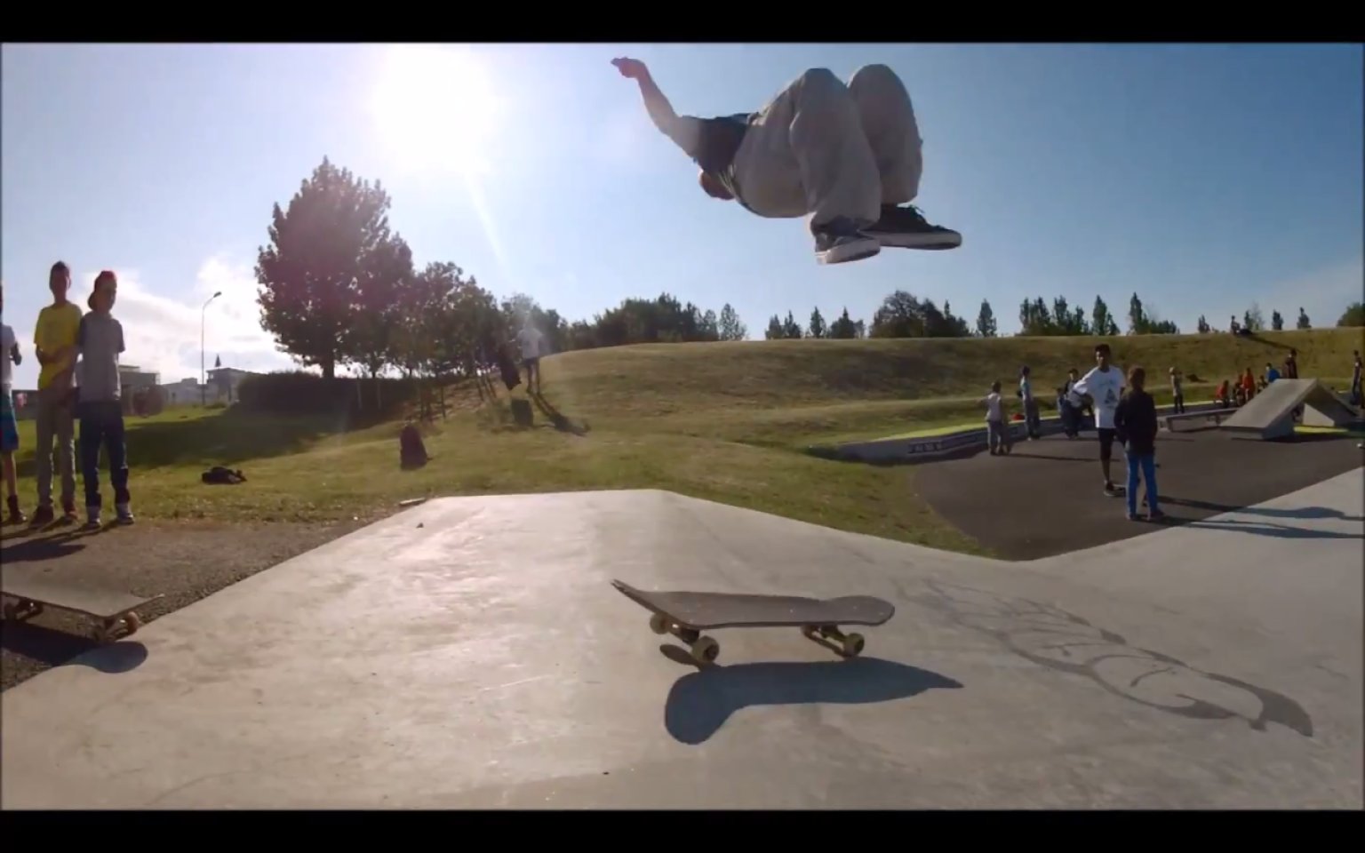 Backflip From One Skateboard To Another Iceland's Egill Gunnar Pulls