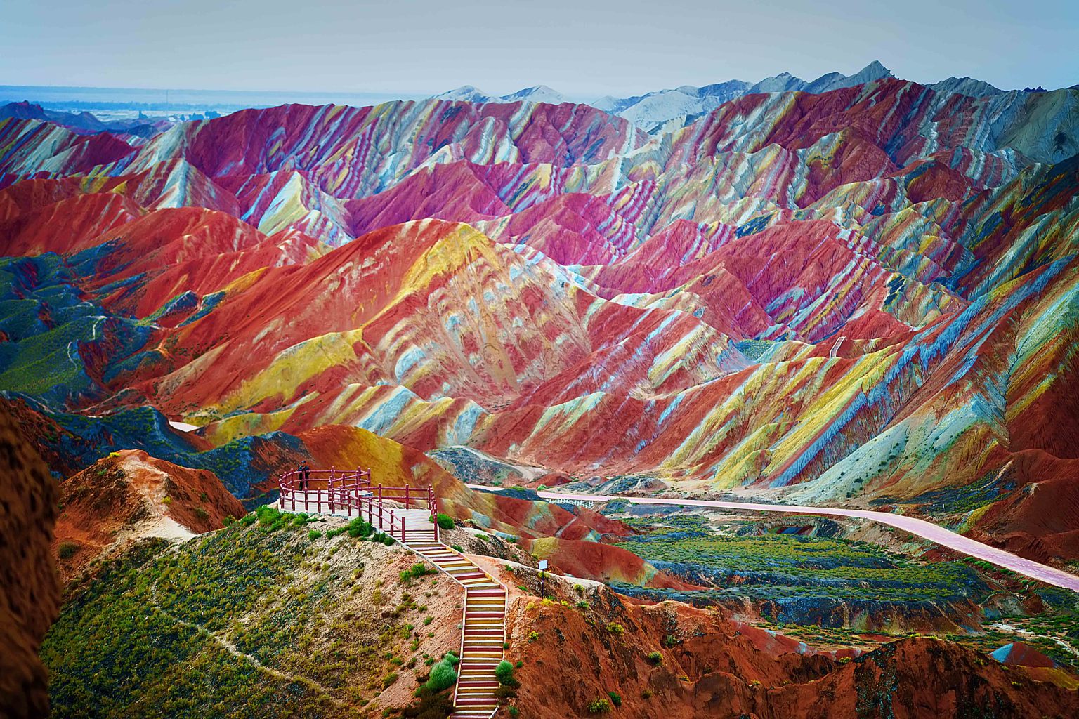 Rainbow Mountains In China's Danxia Landform Geological Park Are Very