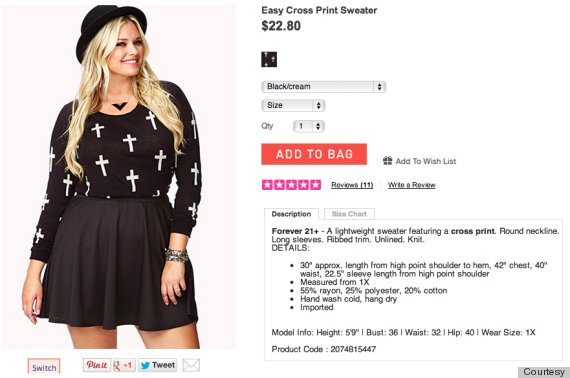 Forever 21's Cross Shirts Are For The Edgy Christian Fashionista ...