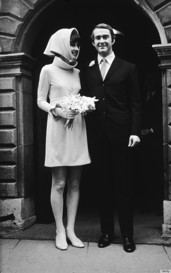 Audrey's last wedding dress was also simple.
