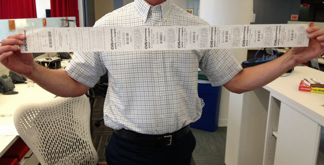 evidence that cvs receipts are getting way too long