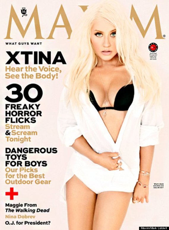 Christina Aguilera Strips For Steamy Maxim Photo Shoot Huffpost