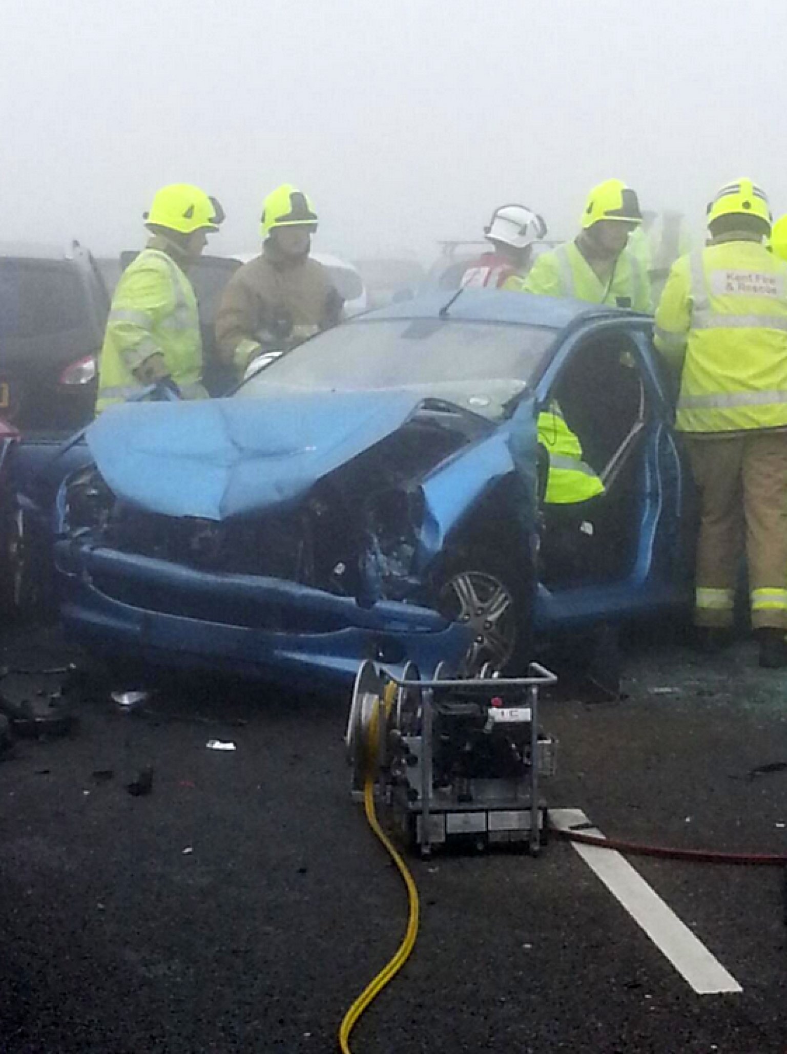 100 Vehicle PileUp Amid Misty Weather On New Sheppey