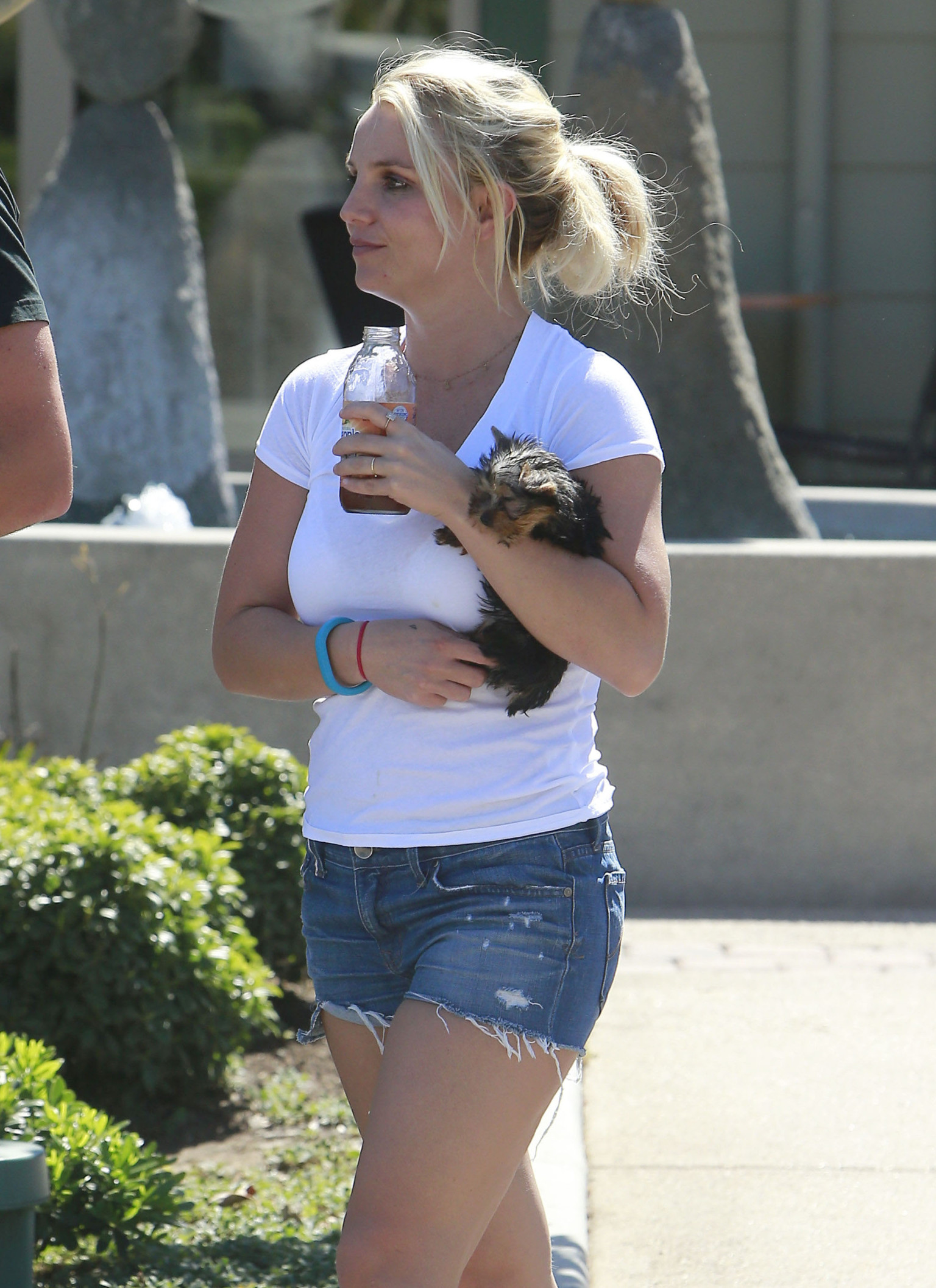 Britney Spears Steps Out In Denim Short Shorts With Boyfriend In LA