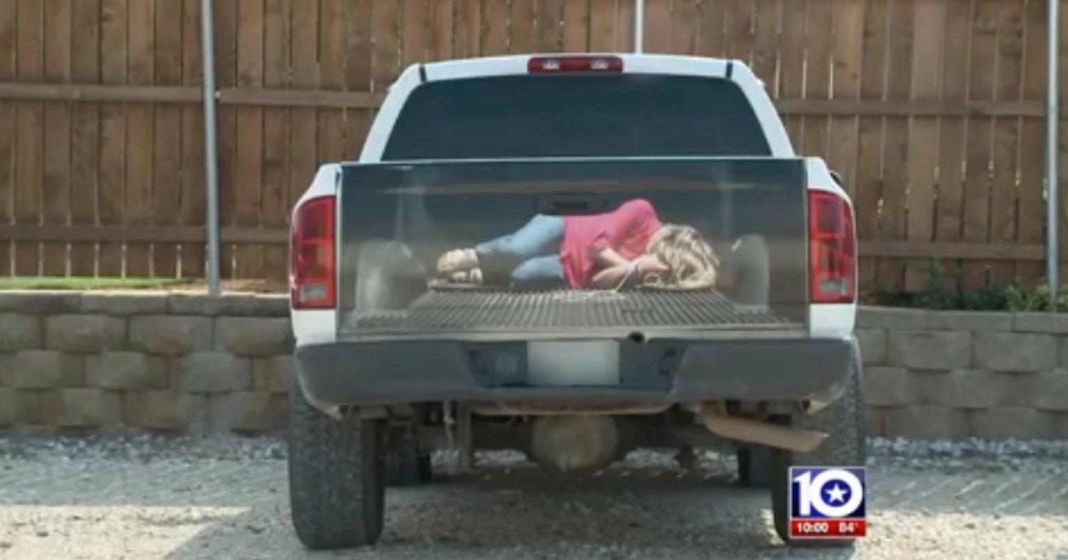 Texas Business Creates Truck Decal Of Woman Bound And Tied To Bring In