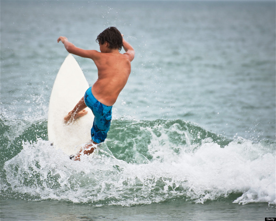 surfing child