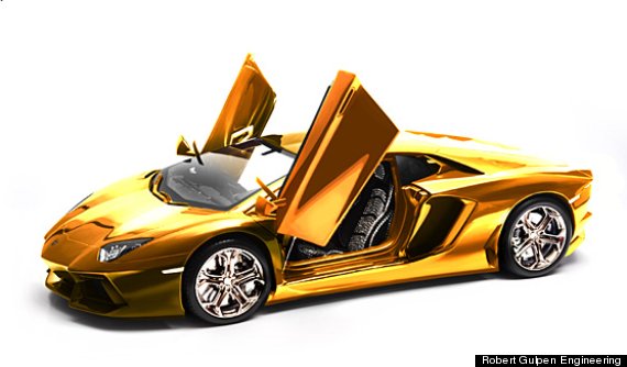 gold plated lambhorgini