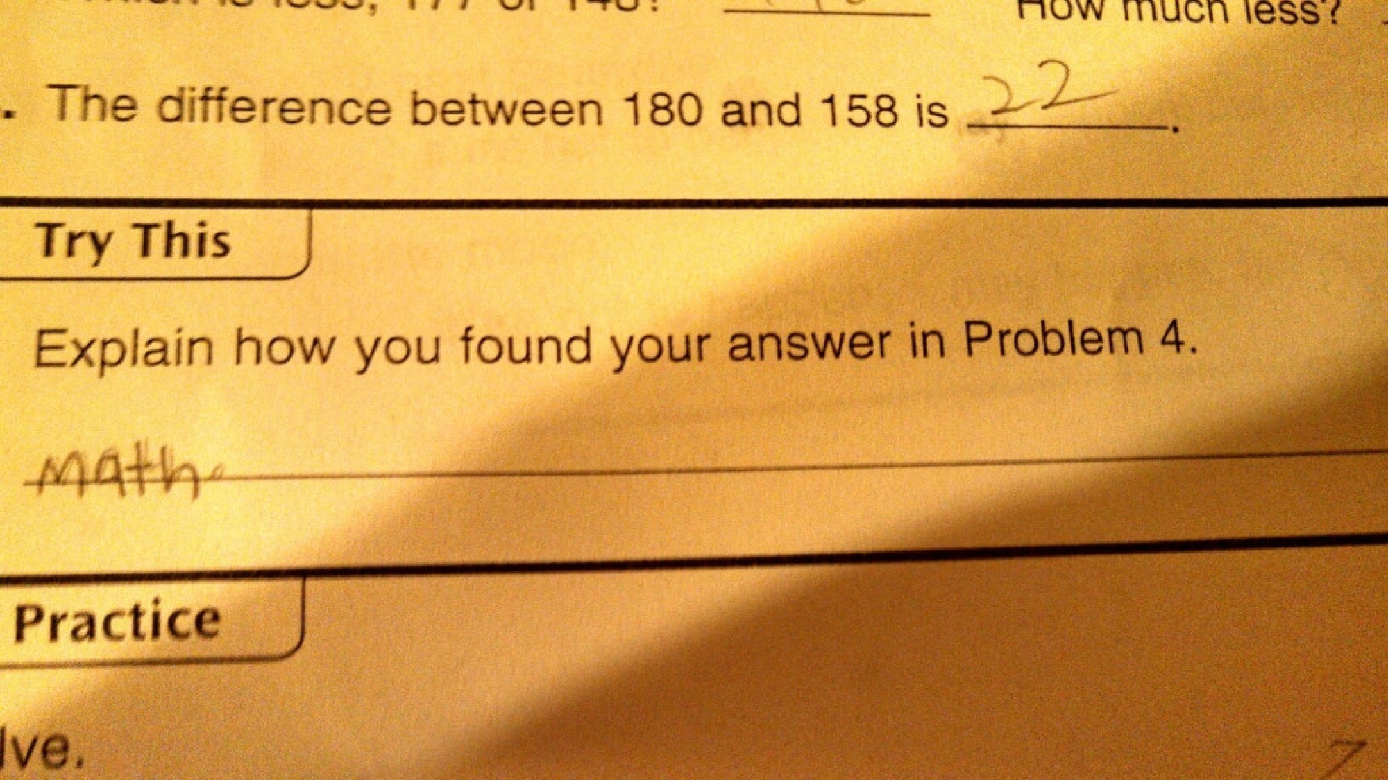 Homework problem answers