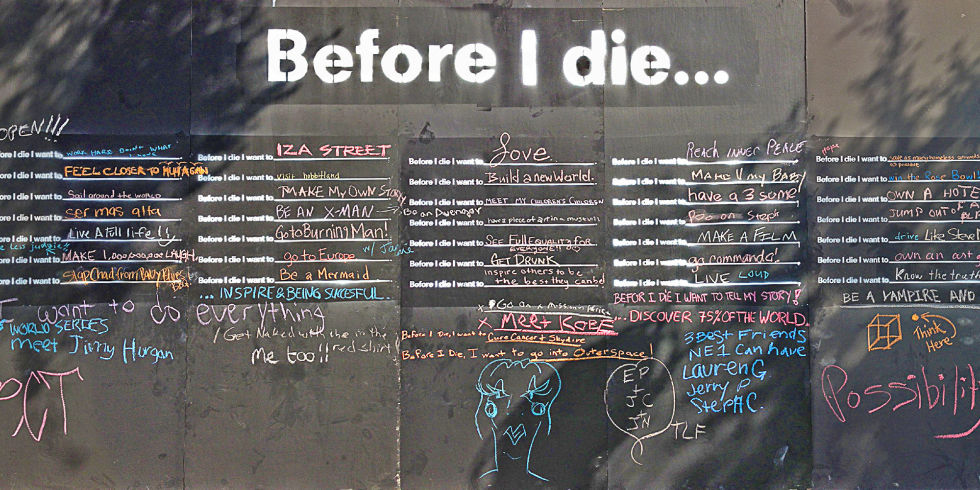 'Before I Die' Installation In West Hollywood Reveals Angelenos