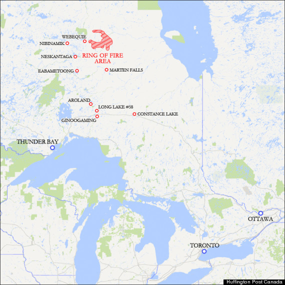 ring of fire ontario map