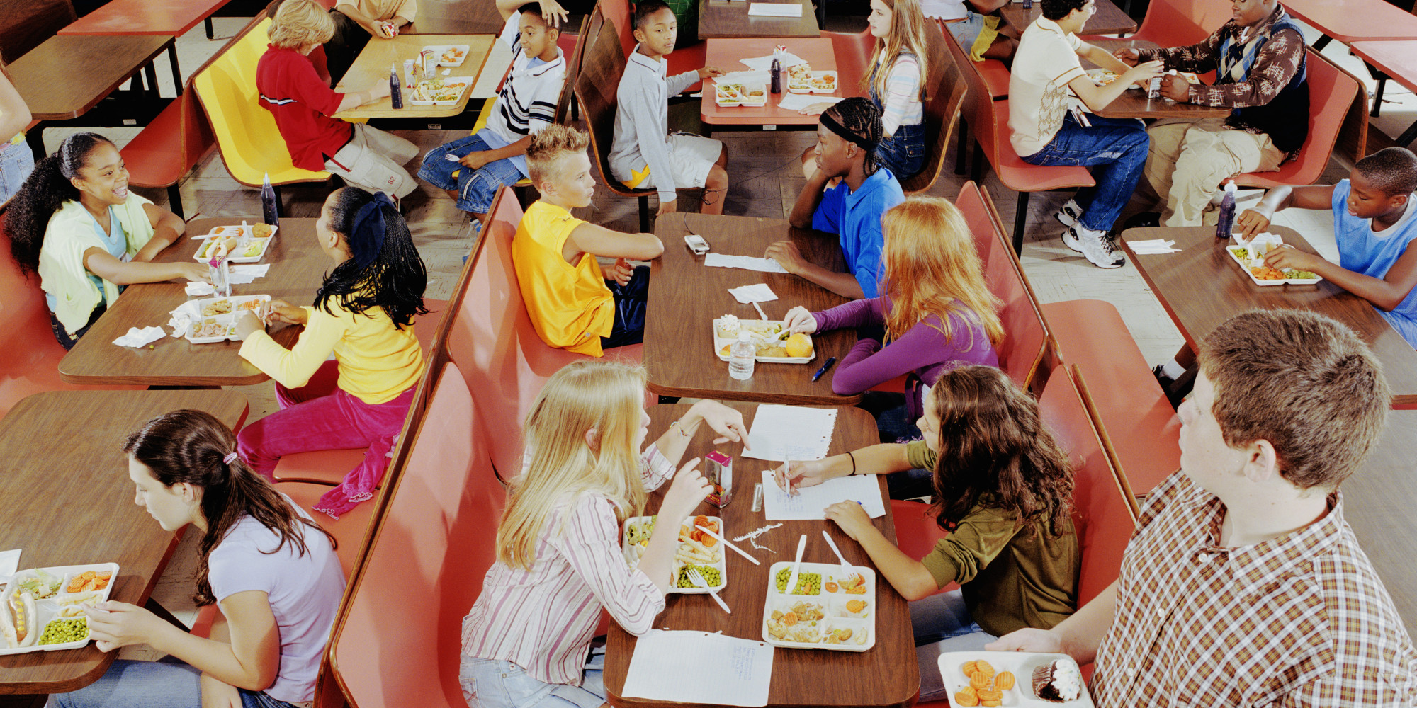 lunch american children eating eat students getting teen huffpost