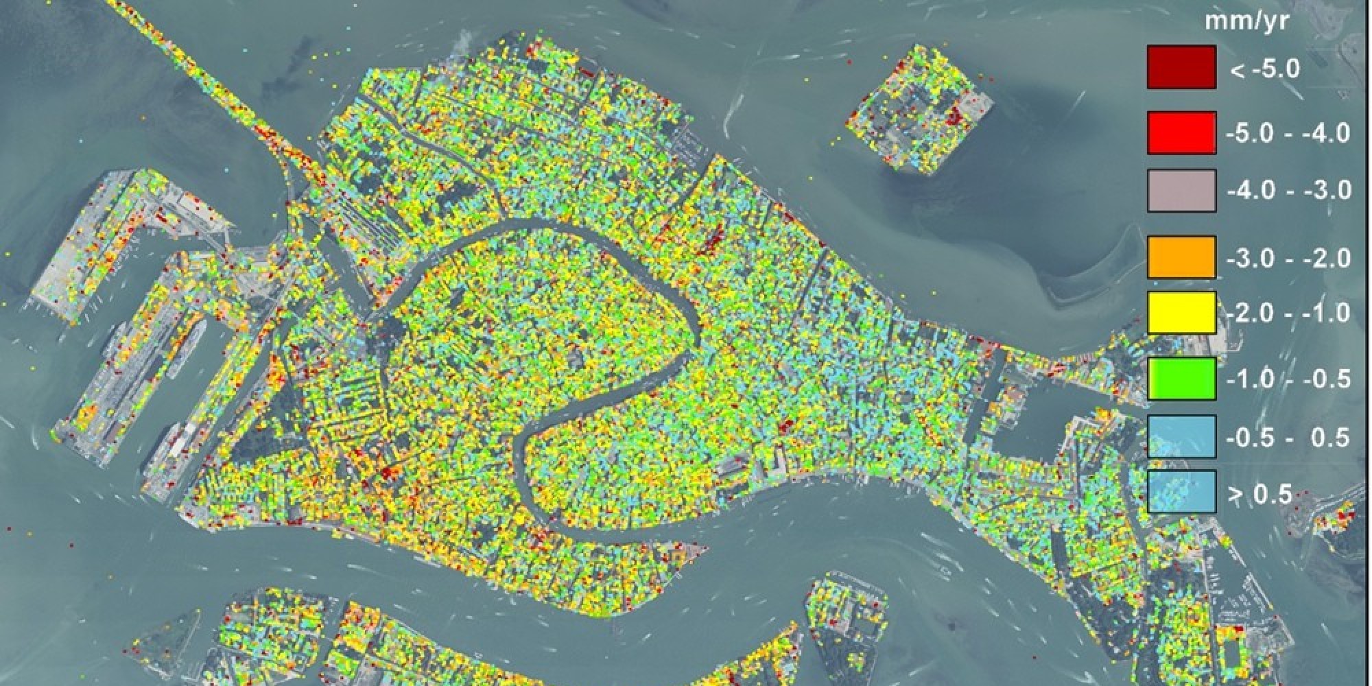 Volkswagen Of America >> Venice's Sinking Map From Satellite Data Teases Apart ... Volkswagen Of America >> Venice's Sinking Map From Satellite Data Teases Apart ...