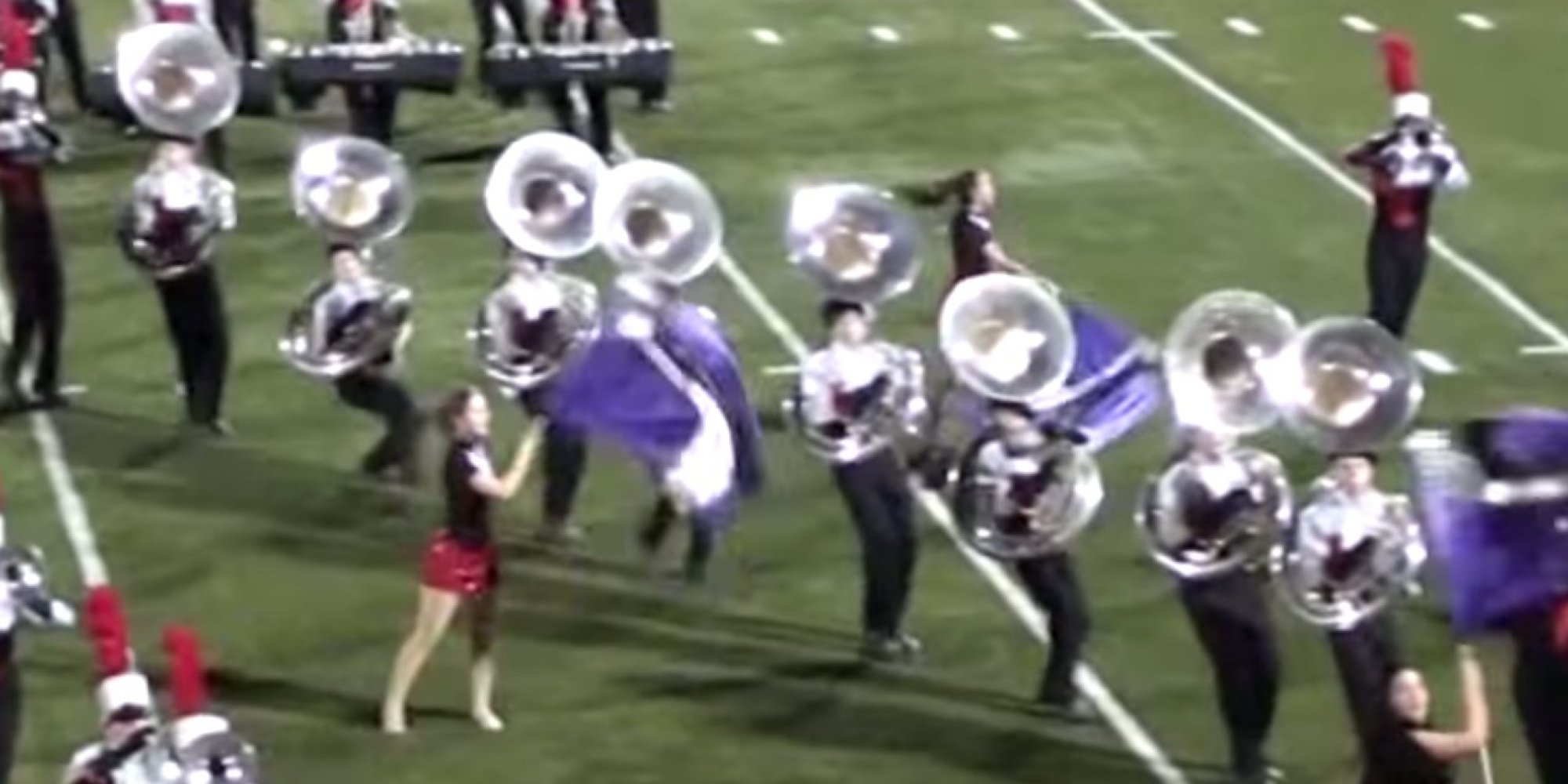 Marching Band Pileup Nearly Takes Out High School's Entire Tuba Section