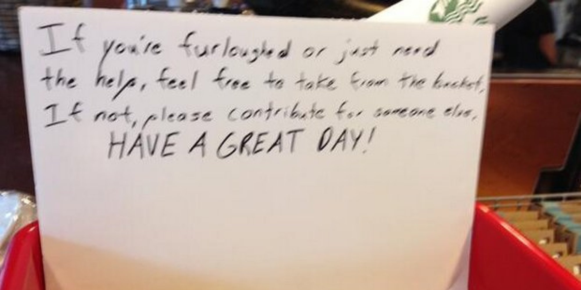 D.C. Starbucks Offers Cash To Furloughed Federal Workers HuffPost