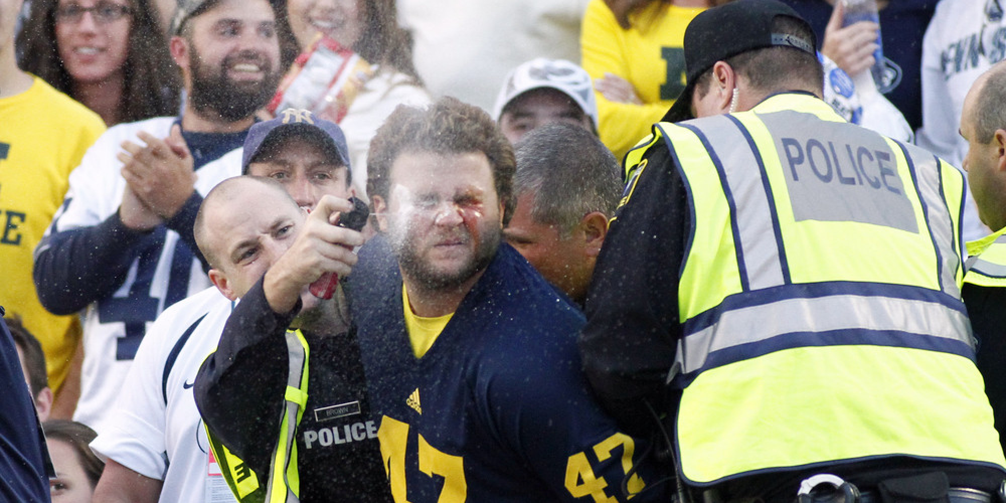 Michigan Fan Maced In Face During Football Game Against Penn State
