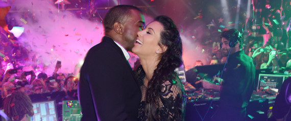 kim kardashian kanye west engaged