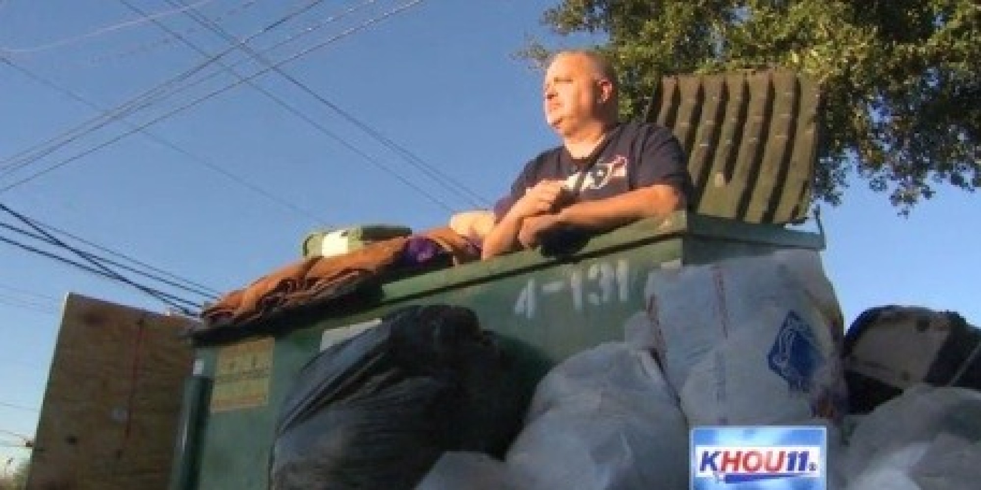 Image result for old person in dumpster