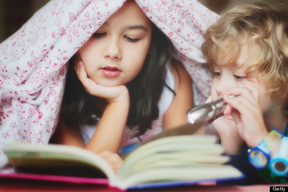 boy girl reading