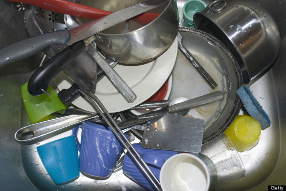 kitchen sink dirty dishes