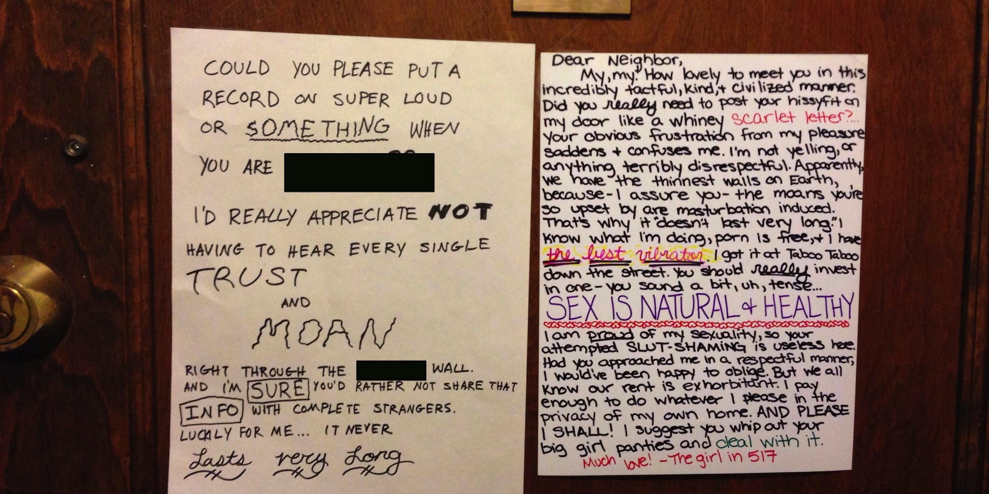 Chicago Neighbors Fight Over Loud Sex In Apartment Building Via Passive Aggressive Notes Photo 0075