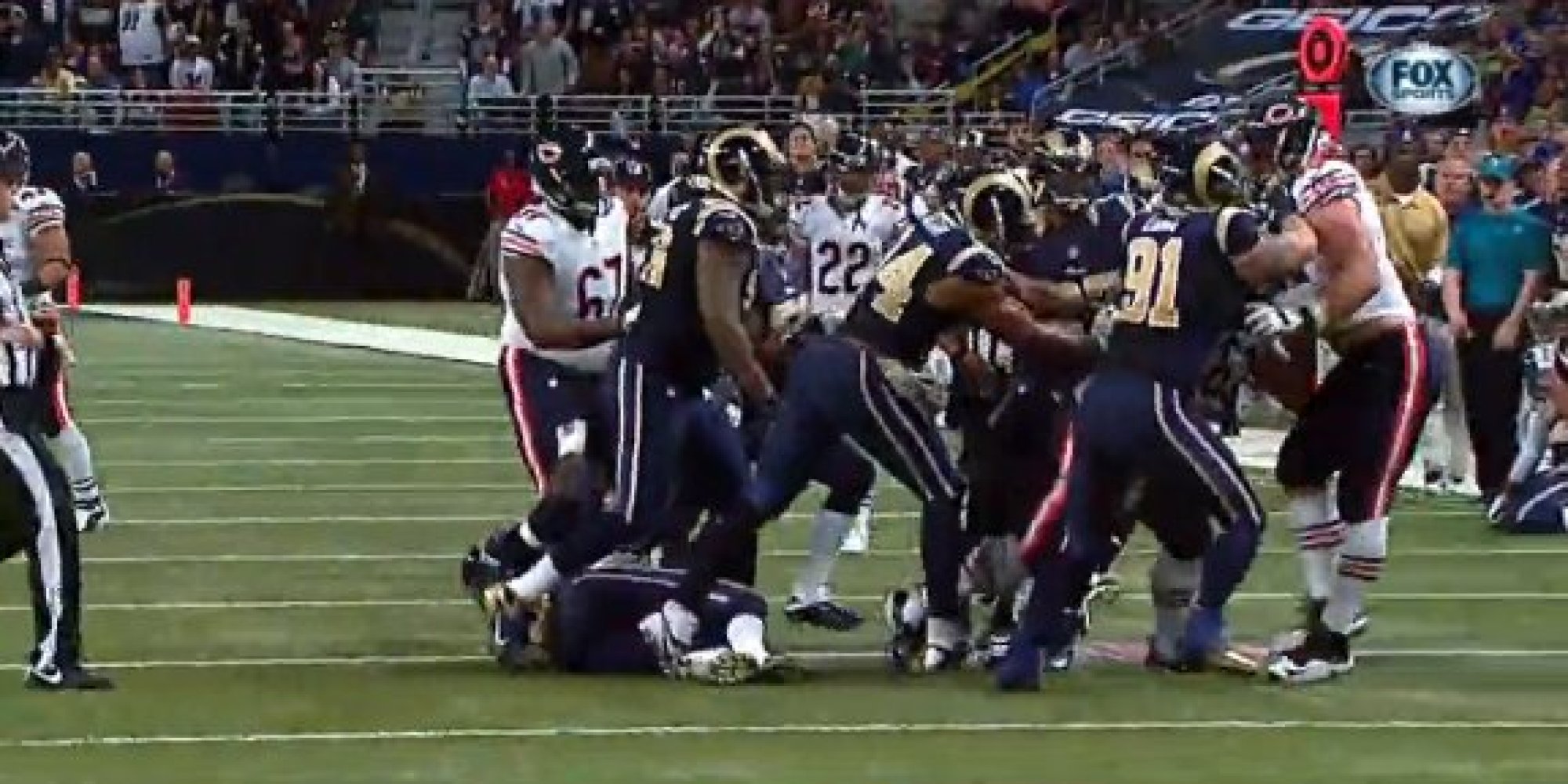Chris Long Runs To Drag Brother Kyle Long Away From Fight During Rams