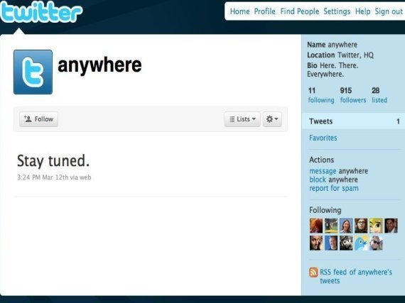 Anywhere Twitter Integration