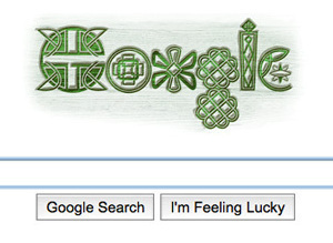 St Patricks Day Google Logo