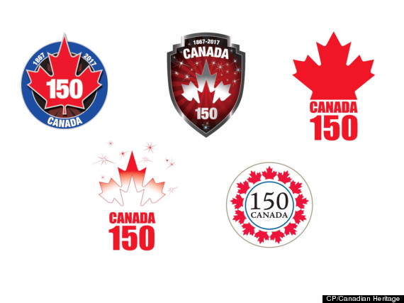 canada 150th birthday logos